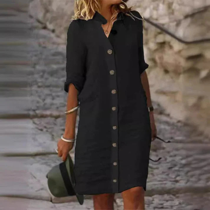 💃Women's Minimalist Breathable Button-up Dress