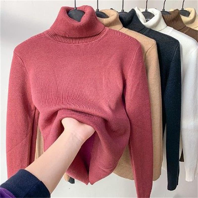 Women’s Winter Fleece-Lined Knitted Thermal Sweater