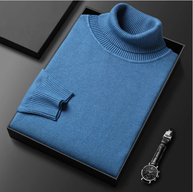 Men’s Solid Colour Premium Turtleneck Jumper