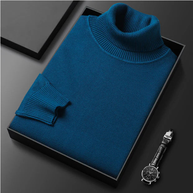 Men’s Solid Colour Premium Turtleneck Jumper