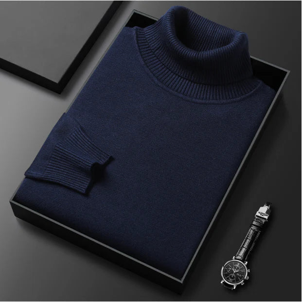 Men’s Solid Colour Premium Turtleneck Jumper