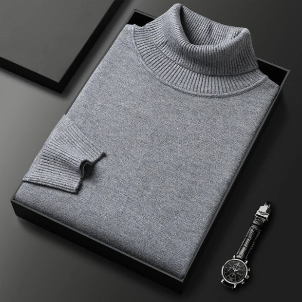 Men’s Solid Colour Premium Turtleneck Jumper