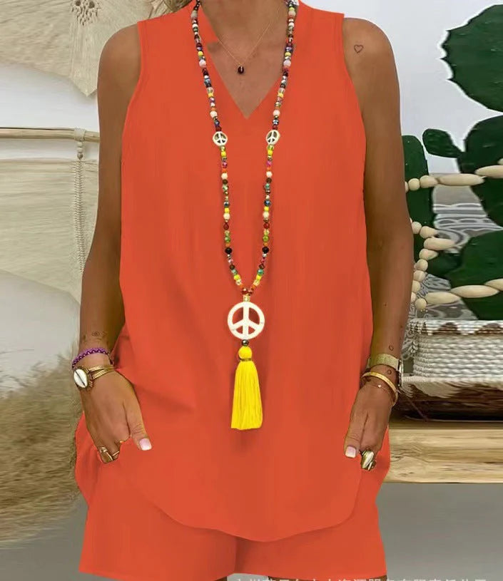 Refined V-Neck Co-Ord Set