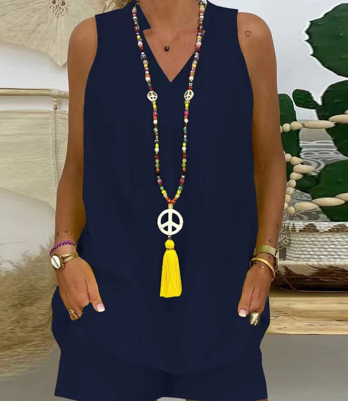 Refined V-Neck Co-Ord Set
