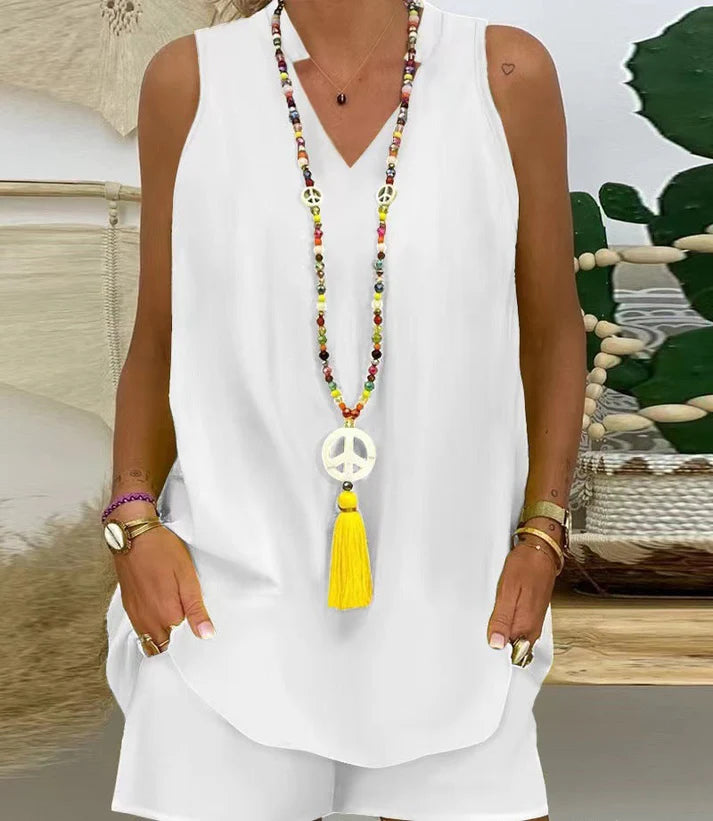 Refined V-Neck Co-Ord Set