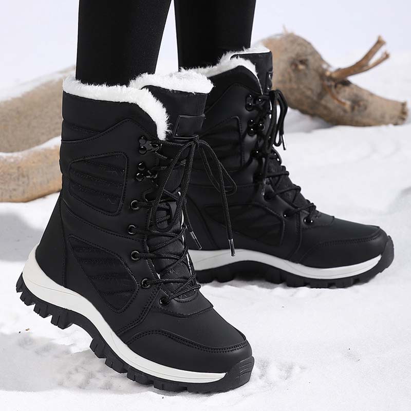 Women’s Warm Ankle-High Lace-Up Snow Boots