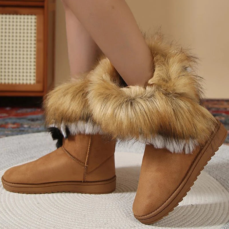 Women's Plush Laceless Boots
