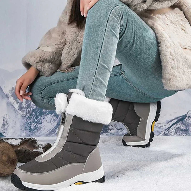 Women’s Warm Non-Slip Zipper Snow Boots