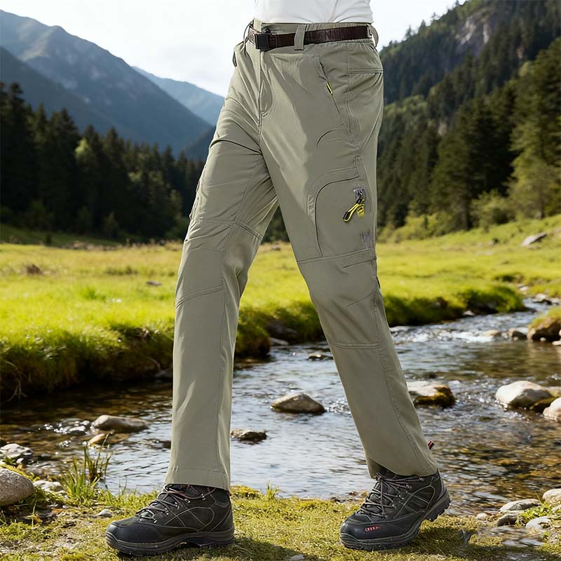 Men’s Lightweight Multi-Pocket Waterproof Hiking Trousers