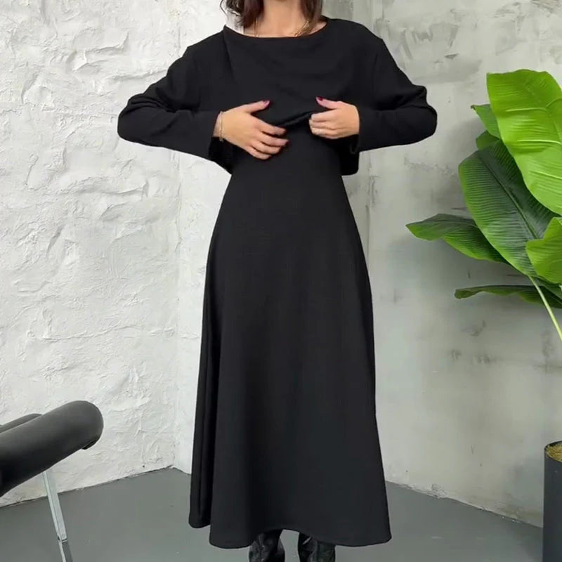 Women’s Ribbed Knit 2-Piece Midi Dress Set