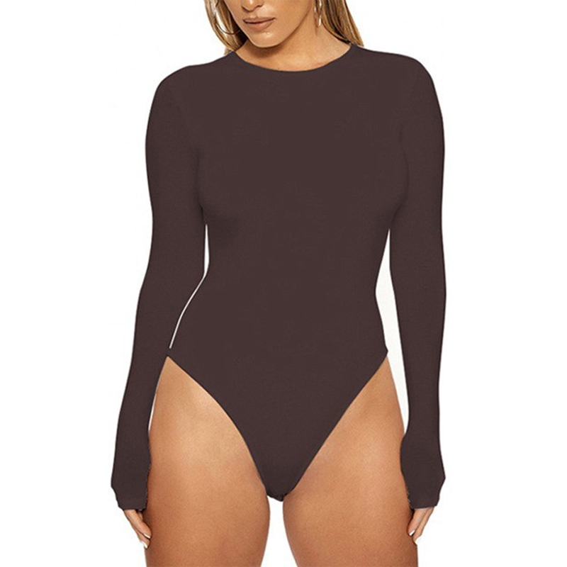 Women’s Seamless Stretch Crew Neck Long Sleeve Bodysuit