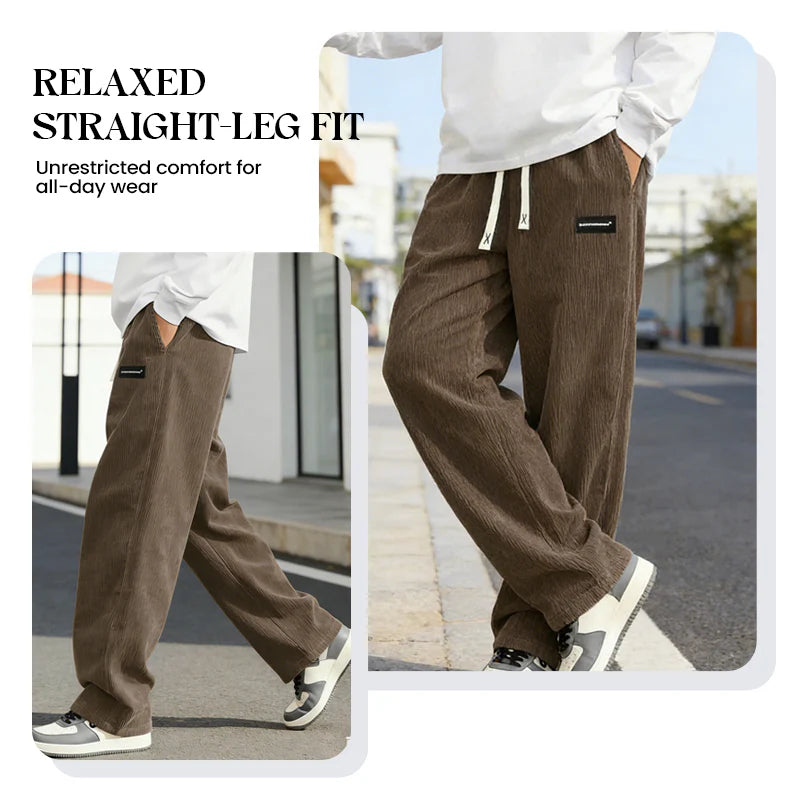 Men’s Loose-Fit Drawstring Pocket Trousers