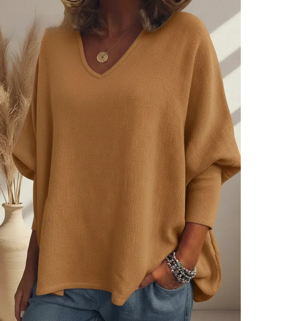 Women’s Cosy Batwing V-Neck Knit Jumper