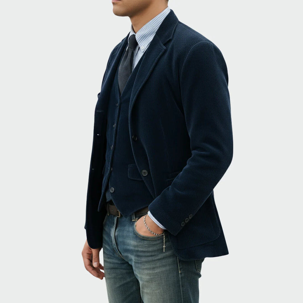 Men’s Tailored Blazer And Waistcoat Set