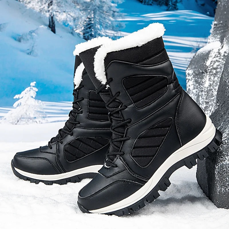 Women’s Warm Ankle-High Lace-Up Snow Boots