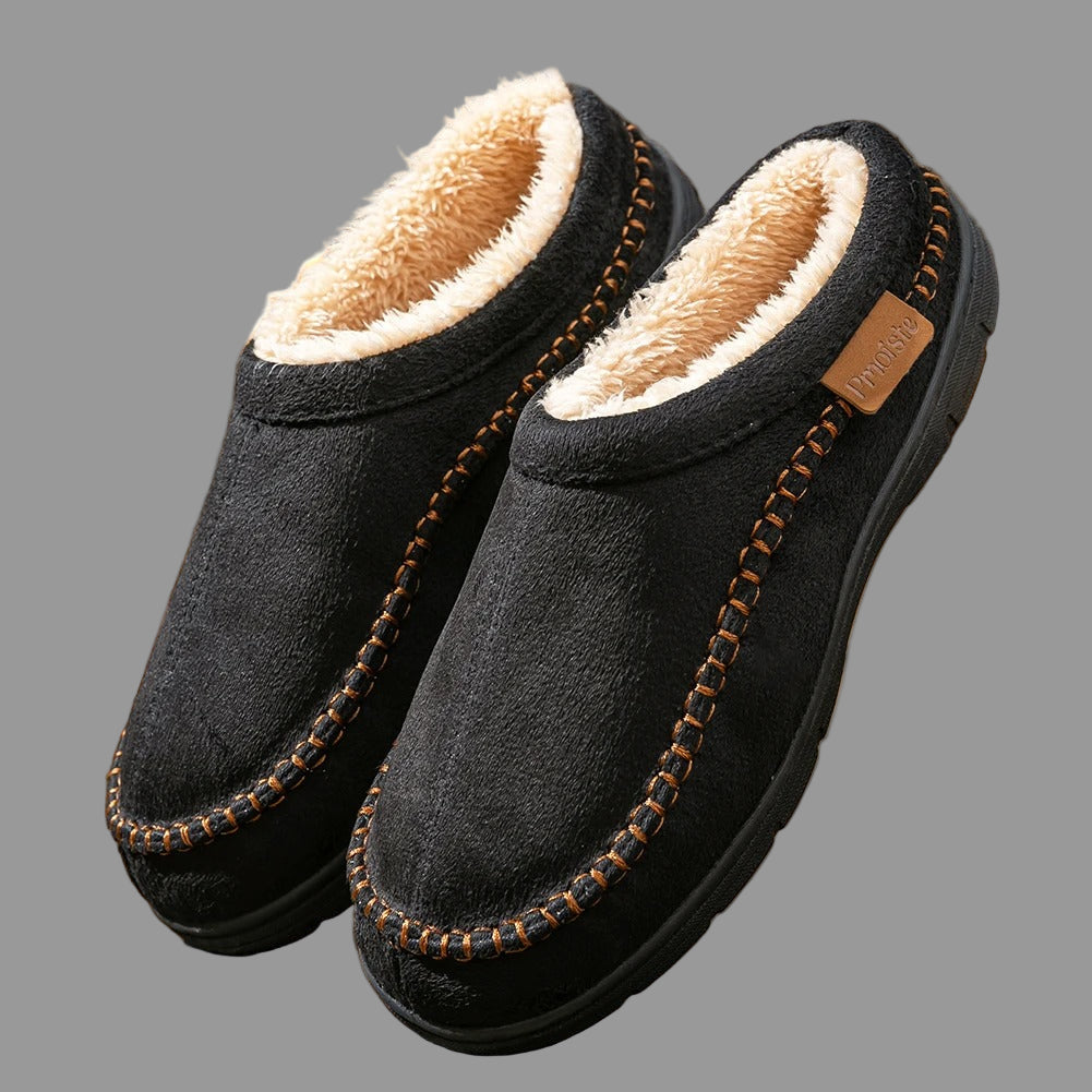 Men’s Non-Slip Plush Slip-On Warm Loafers