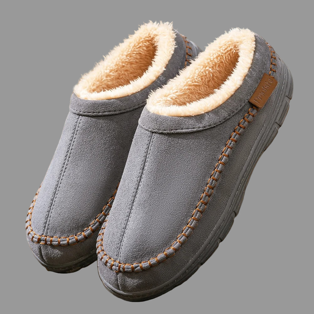Men’s Non-Slip Plush Slip-On Warm Loafers