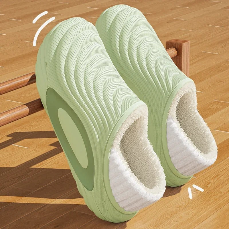 Waterproof Fur-Lined Clog Slippers with Non-Slip EVA Sole