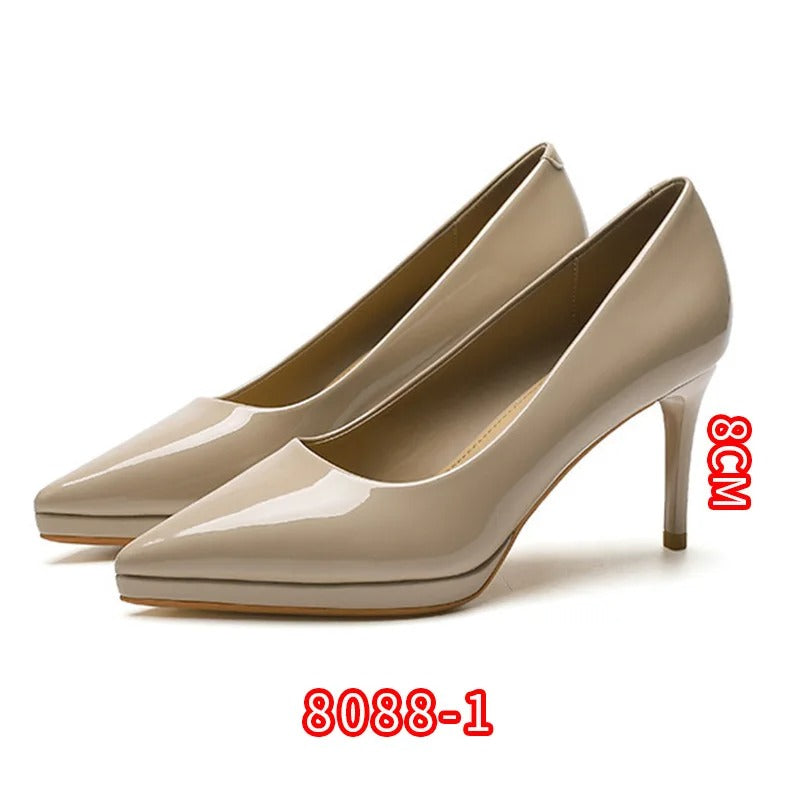 Women’s Gloss-Finish Pointed-Toe Stiletto Court Heels