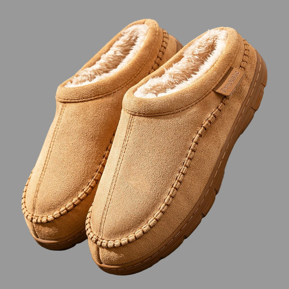 Men’s Non-Slip Plush Slip-On Warm Loafers