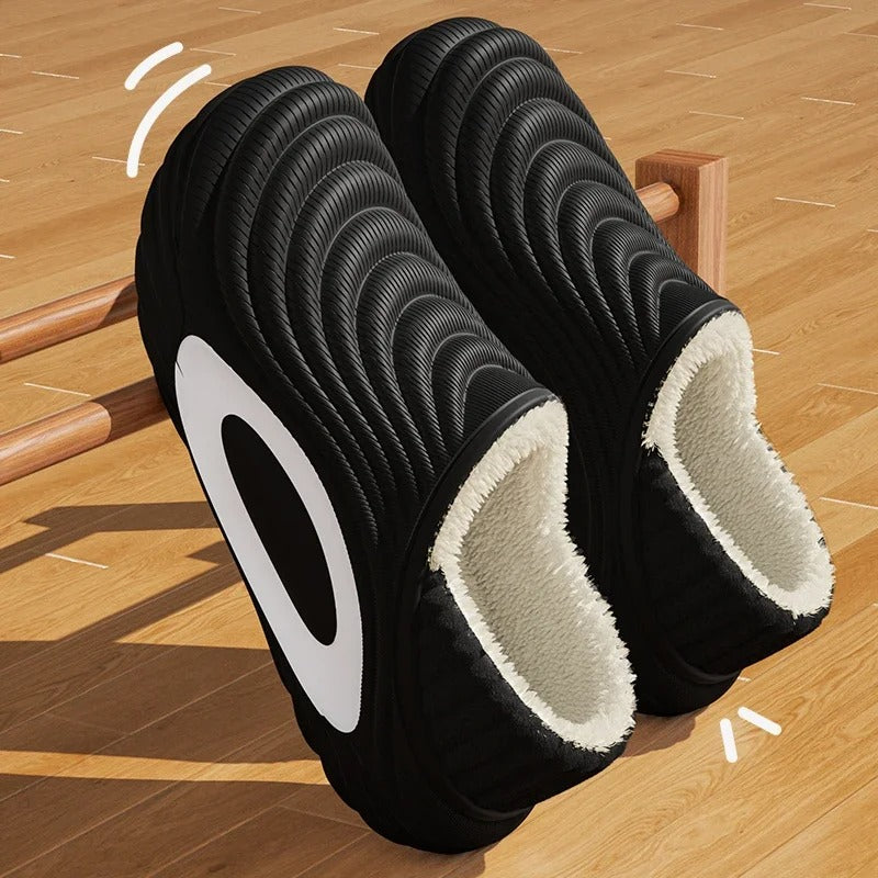 Waterproof Fur-Lined Clog Slippers with Non-Slip EVA Sole