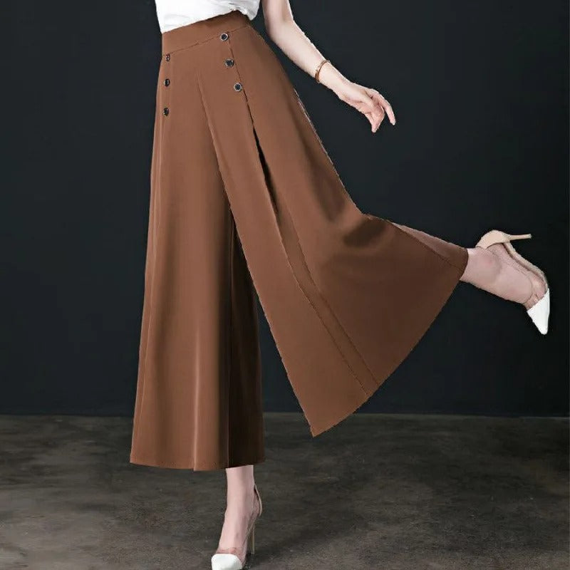Women’s Cool-Touch Pleated Wide-Leg Trousers