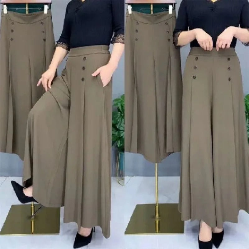 Women’s Cool-Touch Pleated Wide-Leg Trousers