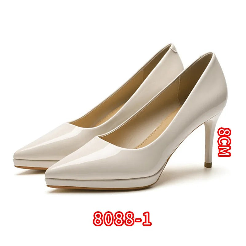 Women’s Gloss-Finish Pointed-Toe Stiletto Court Heels