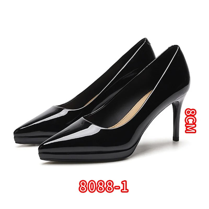 Women’s Gloss-Finish Pointed-Toe Stiletto Court Heels