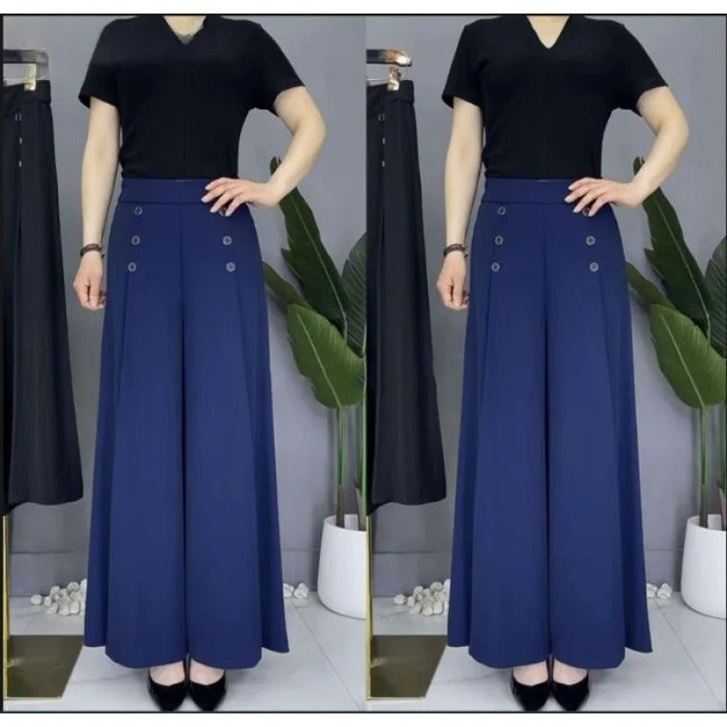 Women’s Cool-Touch Pleated Wide-Leg Trousers