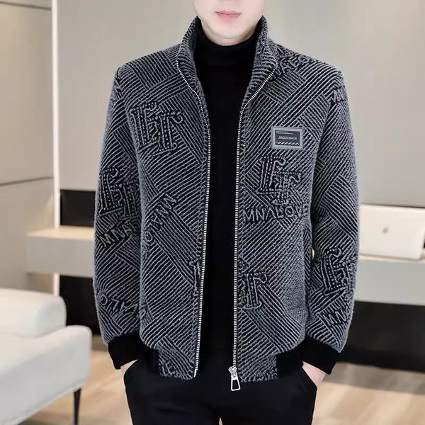 Fashionable Warm Casual Stand Collar Jacket for Men