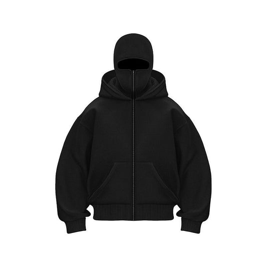Full Face Zip Hooded Fleece Hoodie