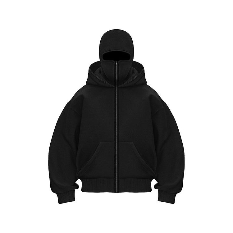 Full Face Zip Hooded Fleece Hoodie