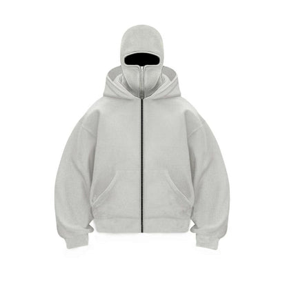 Full Face Zip Hooded Fleece Hoodie
