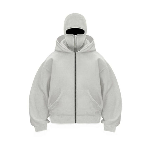 Full Face Zip Hooded Fleece Hoodie