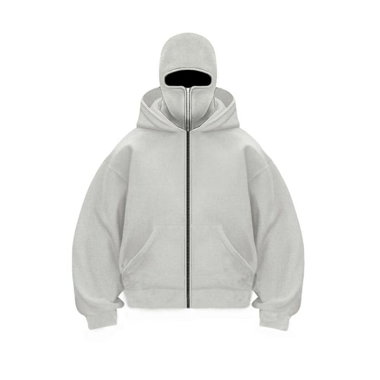Full Face Zip Hooded Fleece Hoodie