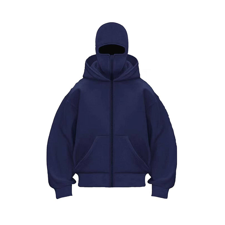 Full Face Zip Hooded Fleece Hoodie