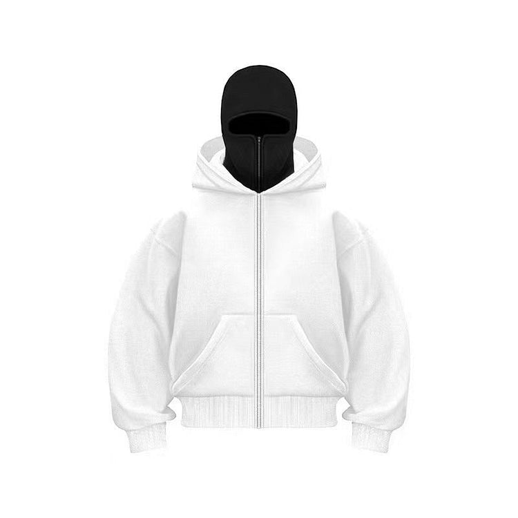 Full Face Zip Hooded Fleece Hoodie