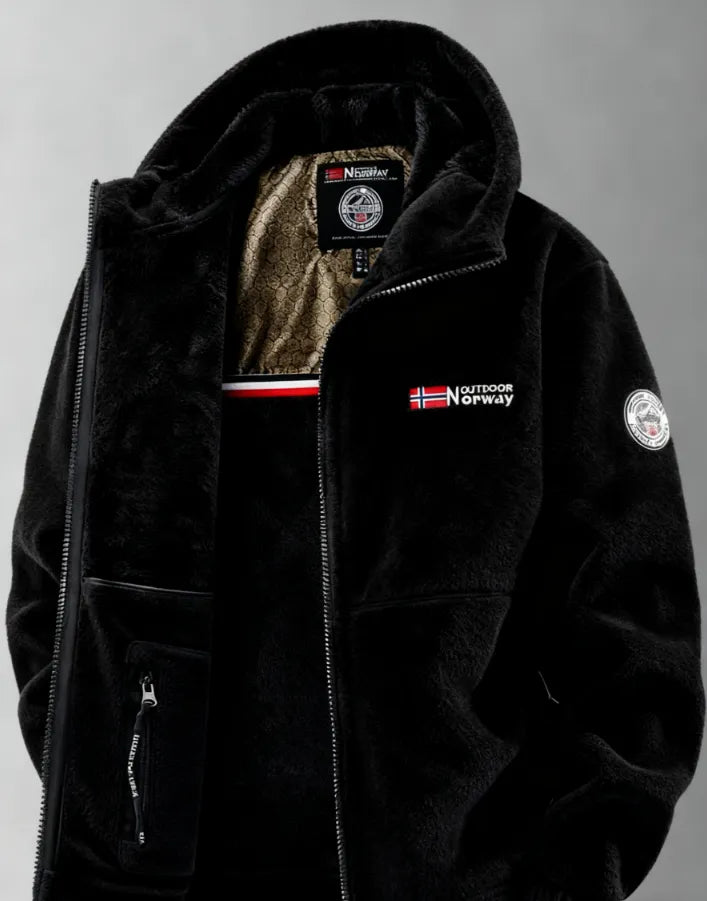 Men’s Thermal Fleece-Lined Stand-Collar Outdoor Jacket