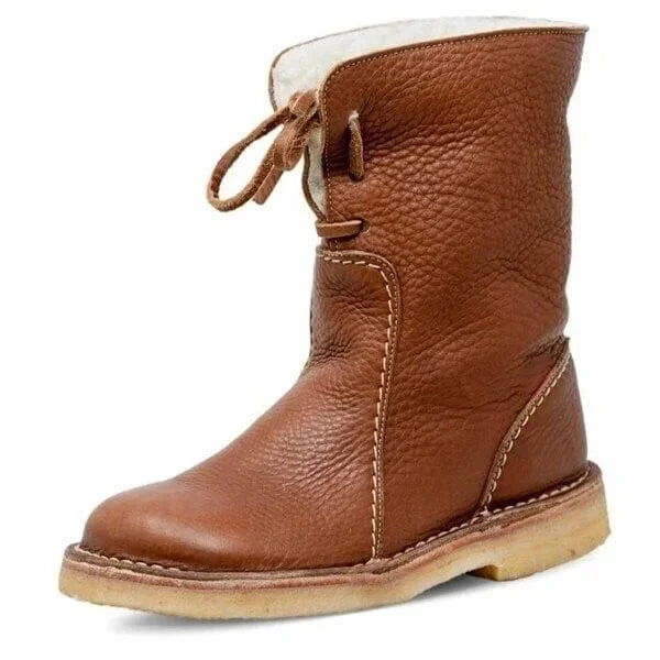 Vintage Buttery-Soft Waterproof Wool Lining Boots