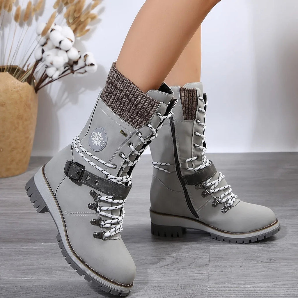 Warm cotton tall snow boots