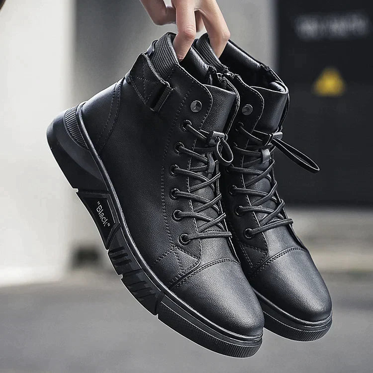 Casual British Black Boots