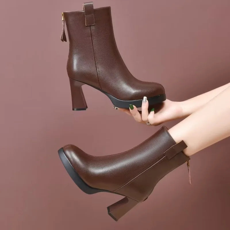 Ladies Stylish Pointed Toe High Heel Boots
