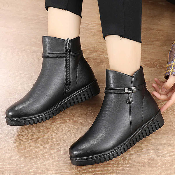 Women's Waterproof Warm Leather Boots