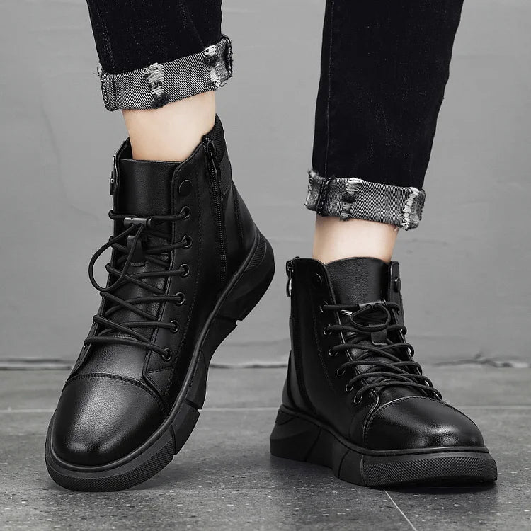 Casual British Black Boots